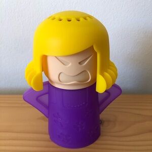 Purple and Yellow Angry Mama Easy to Use Microwave Cleaner Kitchen